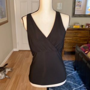 WHBM halter top Ivory black M